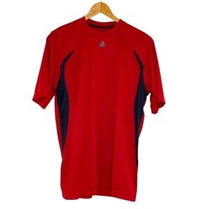 Adidas Training Shirt Men's size Small Triple Sport Short Sleeved Red